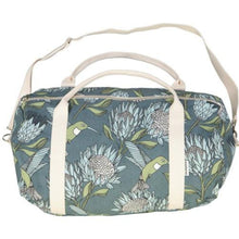 Load image into Gallery viewer, A Love Supreme Weekend Bag - Protea Blue on Gunmetal

