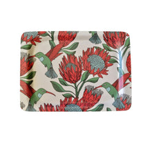 Load image into Gallery viewer, A Love Supreme Melamine Small Tray - Protea Red on White
