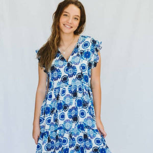Trinity Anne Shibori Print Dress