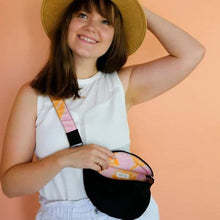 Load image into Gallery viewer, Emily &amp; Me Crossbody Bag - Black Citrus Bloom
