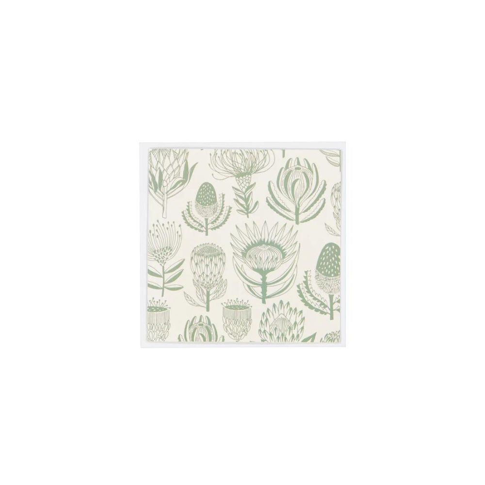 A Love Supreme Notecards - Floral Kingdom Sage on White