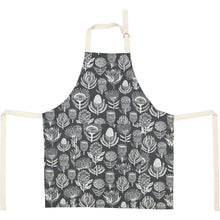 Load image into Gallery viewer, A Love Supreme Apron with Pocket - Floral Kingdom White on Grey
