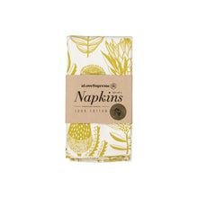 Load image into Gallery viewer, A Love Supreme Napkins  -  Floral Kingdom Ochre on White
