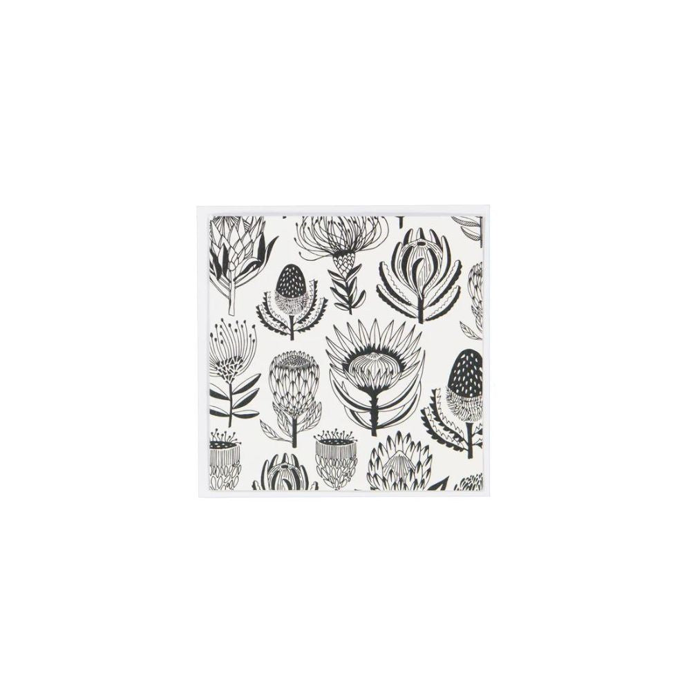 A Love Supreme Notecards- Floral Kingdom Grey on White