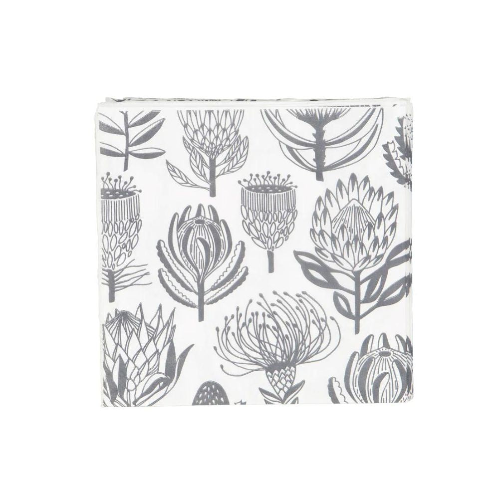 A Love Supreme Paper Napkins - Floral Kingdom Grey on White