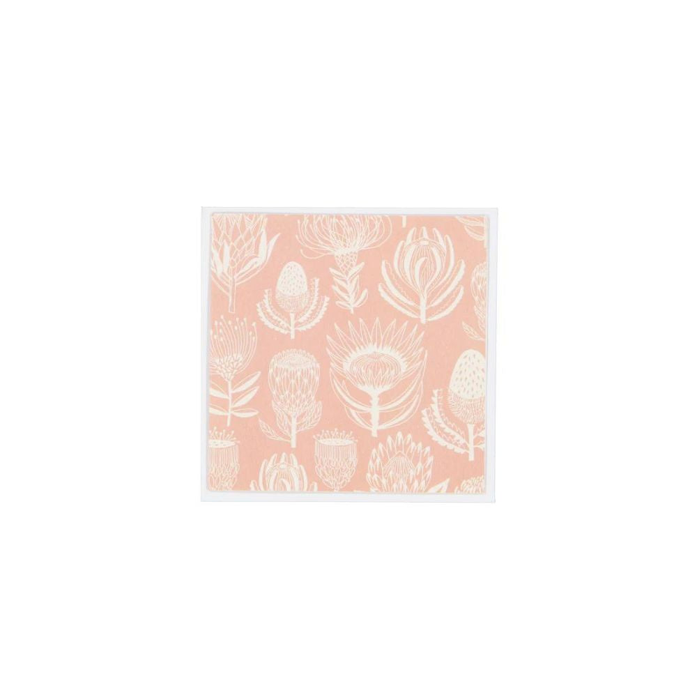A Love Supreme Notecards - Floral Kingdom White on Pink
