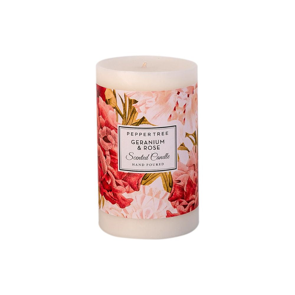 Geranium & Rose Candle - Medium