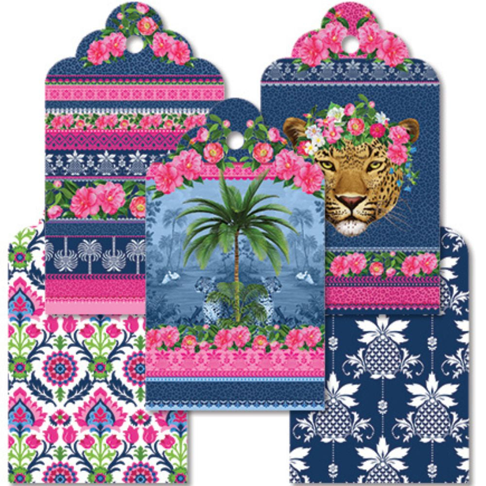 Macaroon Gift Tags Set of 10 - Cape 2 Congo Sapphire