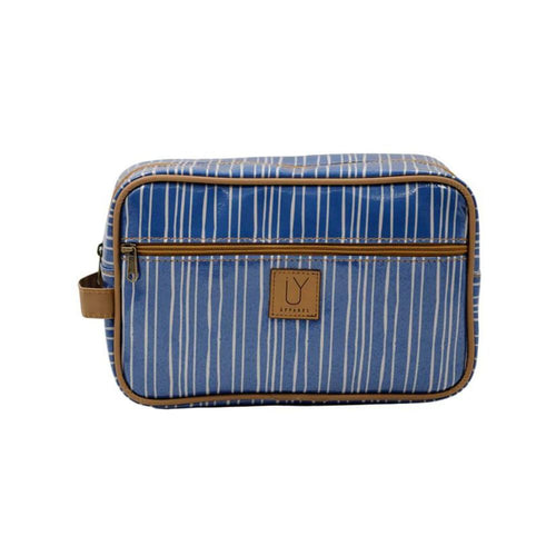IY Large Toiletry Bag - Stripe Blue