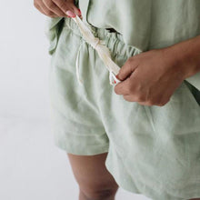 Load image into Gallery viewer, Janni &amp; George  Mint Green Linen Shorts
