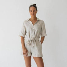 Load image into Gallery viewer, Janni &amp; George New Playsuit with Tie  - Stone
