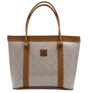 Iy Apparel Jozi Bag - Spotted Gold on White