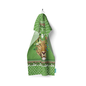 Macaroon Cotton Hand Towel Cape To Congo - Emerald Wreath