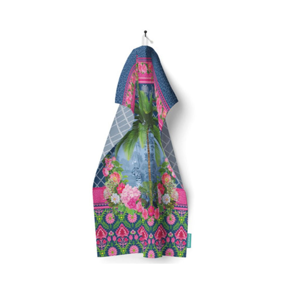 Macaroon Cotton Hand Towel Cape To Congo - Sapphire Scene