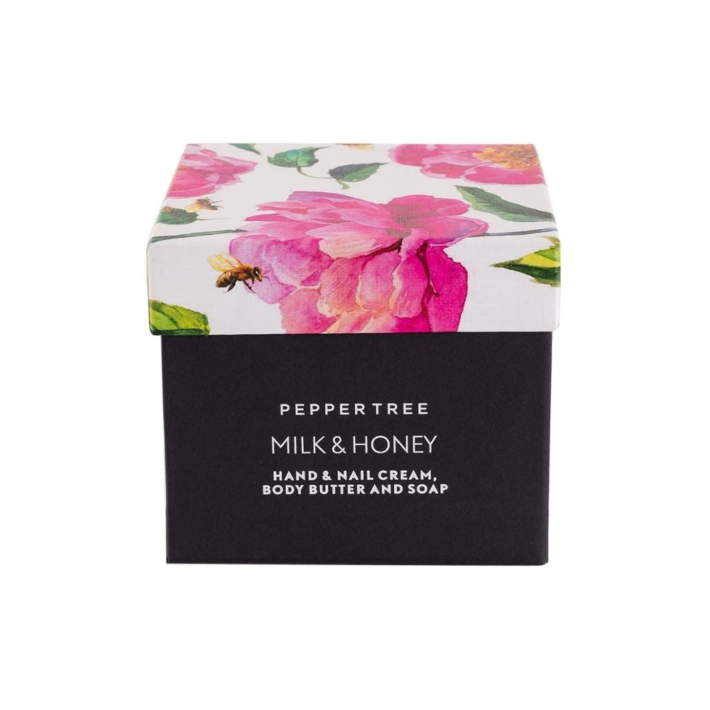 Milk & Honey Hand & Nail Cream, Body Butter & Soap Gift Box