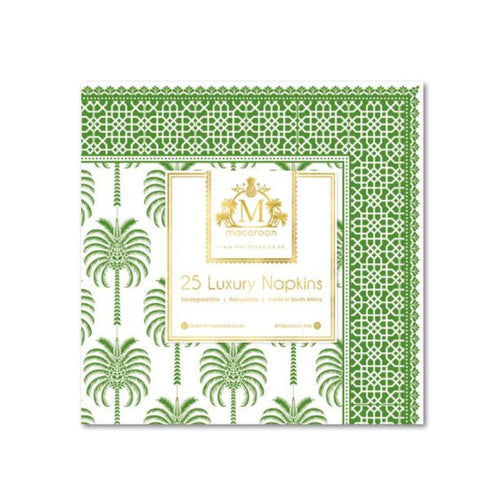 Macaroon Luxury Paper Napkins - Palm Emerald