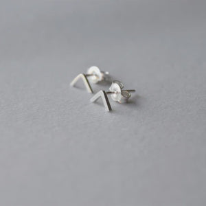 Sterling Silver Small Open Triangle Studs