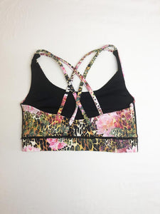 Rush Sports Bra - Rose Animal