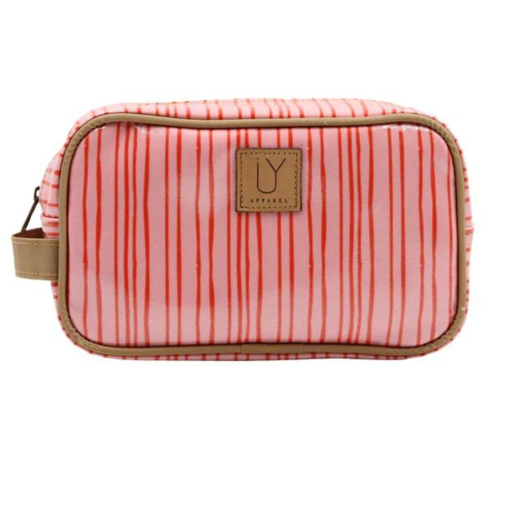 IY Small Toiletry Bag - Stripe Pink