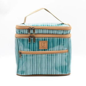 IY Standup Toiletry Bag - Stripe Green