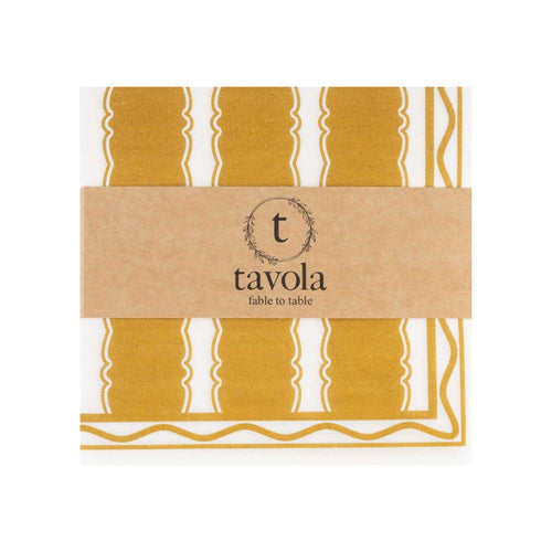 Tavola Serviettes - Stripe Gold