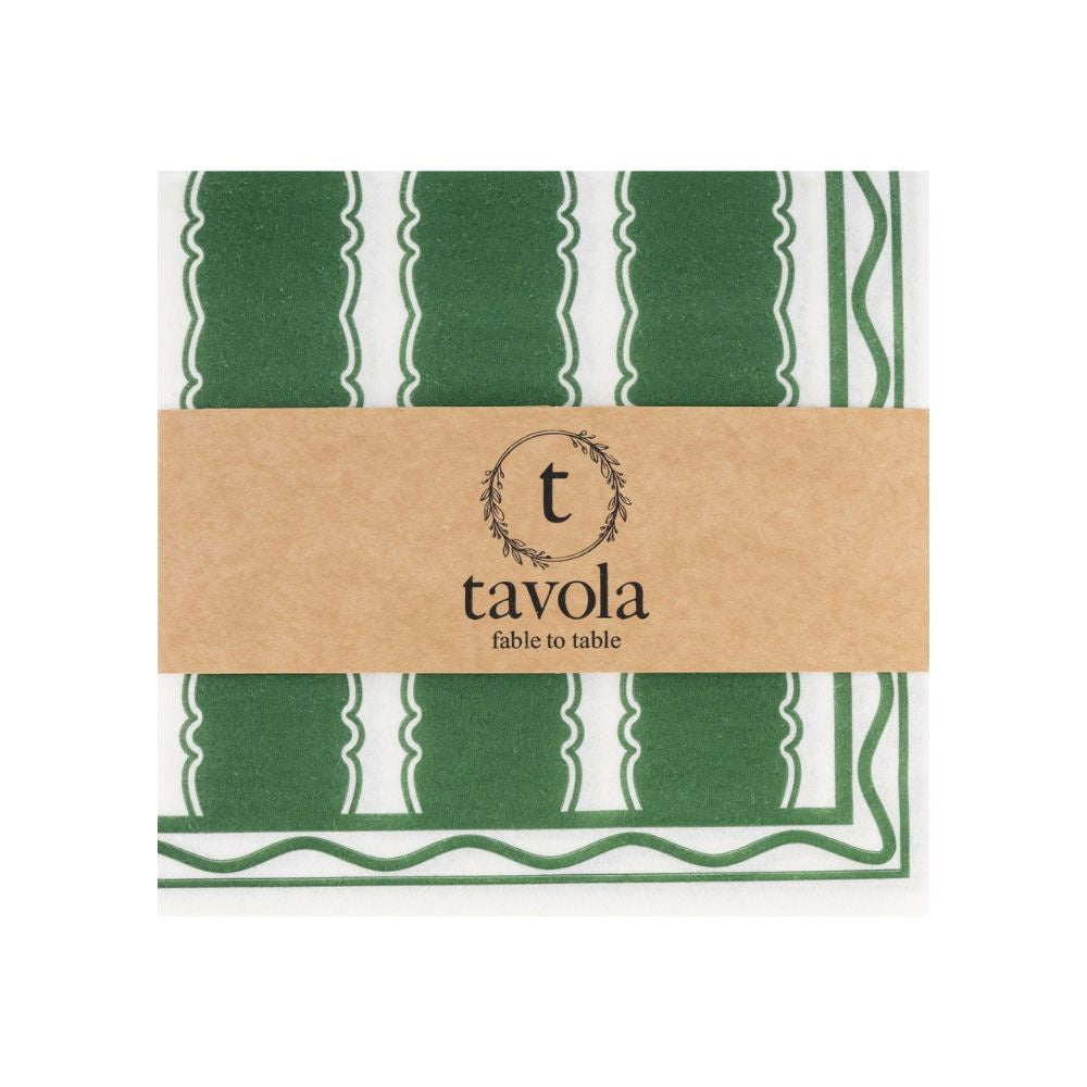 Tavola Serviettes - Stripe Green