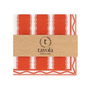 Tavola Serviettes - Stripe Red